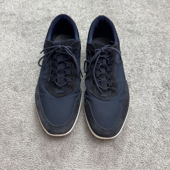 Wolf & Sheperd Crossover Longwing Suede Sneaker Shoes Mens 14M Navy Blue Casual - Picture 1 of 16